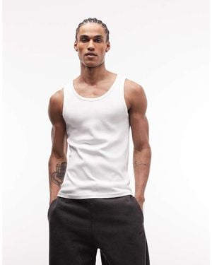 Weekday Top Senza Maniche Con Vestibilità Classica - Bianco