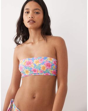 Rip Curl Rip Curl Floral Print Bandeau Bikini Top - Multicolour