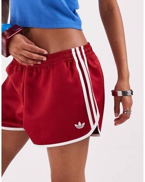 adidas Originals Three Stripe Sprinter Shorts - Red