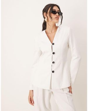 Aware Blazer Aderente Con Scollo A V - Neutro