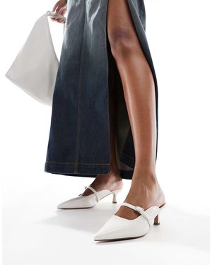 ASOS Samson Mary Jane Kitten Heeled Mules - Blue