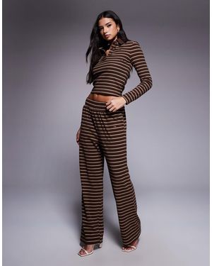 Wanderdoll Frankie - pantalon large d'ensemble à rayures en jersey épais - Multicolore