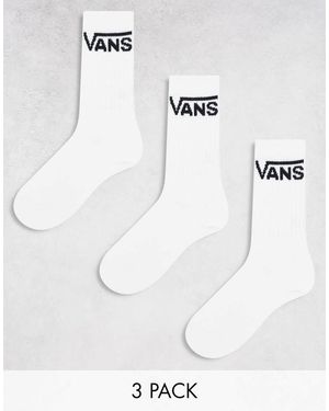 Vans Pack De 3 Pares De Calcetines Deportivos Blancos De Classic