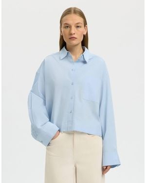 SELECTED Camisa Corta De - Azul