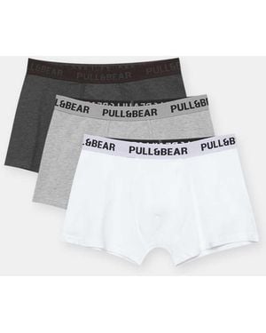 Pull&Bear Pack Of 3 Boxers - White