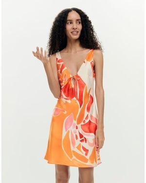 Desigual Strappy Petal Dress - Orange