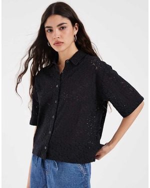 Levi's Harlie Short Sleeve Lace Shirt - Black