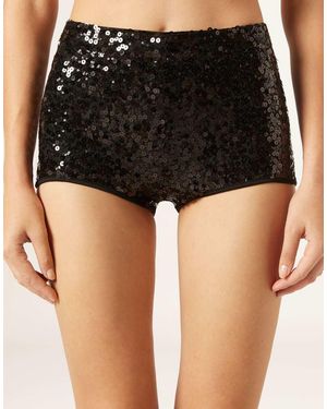 Calzedonia Sequinned Hot Trousers - Black
