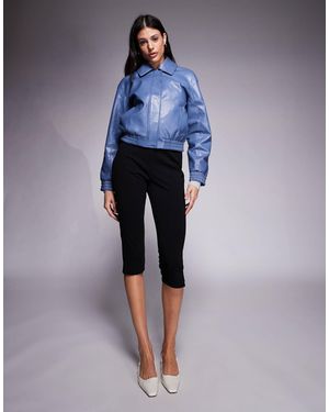 ASOS Asos Design Tall Capri Pants With Side Split - Blue