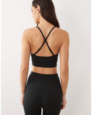 4505 Icon Light Support Sports Bra With Adjustable Straps - Black