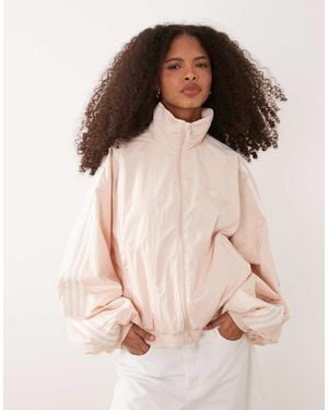 adidas Originals Nylon Balloon Sleeve Track Top - Natural