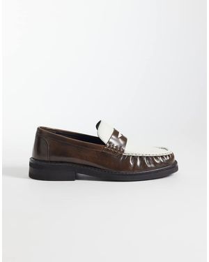 ASOS Penny Loafers Met Mocassinnaad - Wit