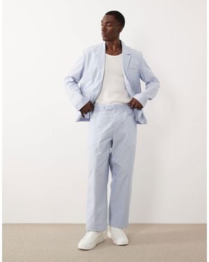 Farah Archive Bliss Stripe Straight Leg Pants - White
