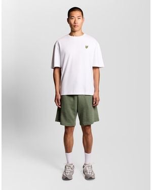 Lyle & Scott Mid Bottoms Tri Marl Sweatshort - White