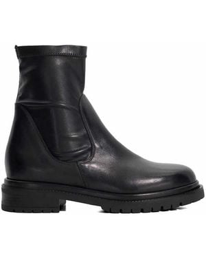 Dune Pelano Leather Ankle Boots - Black