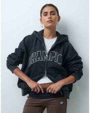 Champion Future Memories Oversized Full Zip Hoodie - Blue