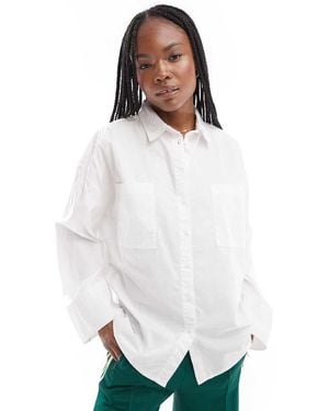 Collusion Oversized Shirt - White