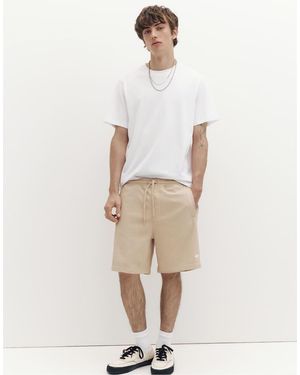Pull&Bear Bermuda Jogger With Logo - Natural