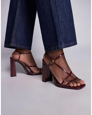 SIMMI Simmi London Malinda Block Heeled Strappy Sandals - Blue