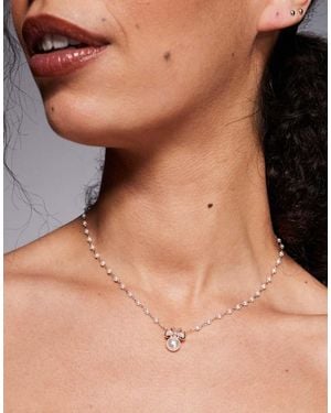 ALDO Drisara Clover And Faux Pearl Necklace - Natural