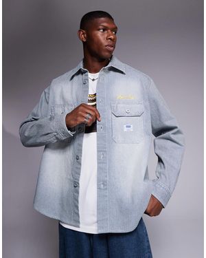 HUGO Ebolt - chemise oversize en jean - Gris