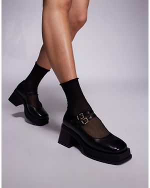 Walk London Liley Mary Janes - Black