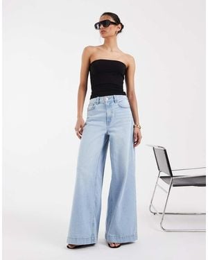 ASOS Wide Leg Palazzo Jean - Blue