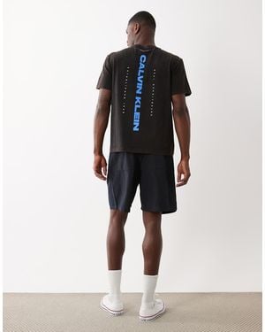 Calvin Klein Back Graphic Centre Logo Graphic T-Shirt - Black