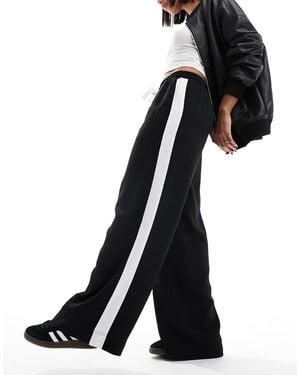 ASOS Pull On Trouser With Contrast Panel - Black