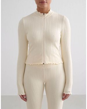 Aim'n Almond Tulip Zip Jacket - Natural