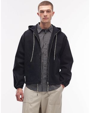 No Problemo Veste en jean zippée style workwear - délavé - Bleu