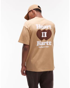 Carhartt T-shirt avec motif heart ii hartt au dos - cendré - Neutre