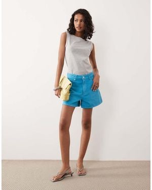 ASOS Longer A Line Short - Blue