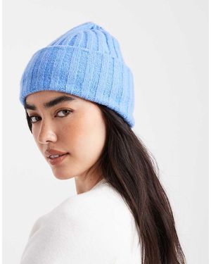 New Look Gorro Azul De Canalé De