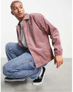 Carhartt – Sportliche Cordjacke - Pink