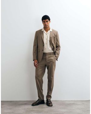Mango Milan Slim Fit Suit Trouser Co-ord - Brown