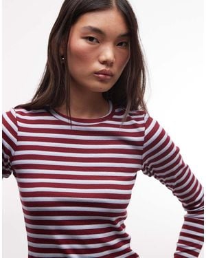 Monki Long Sleeve Top - Red