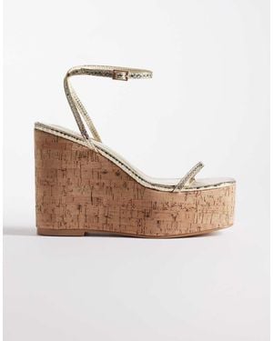SIMMI Simmi London Kitty High Heeled Wedges - Natural