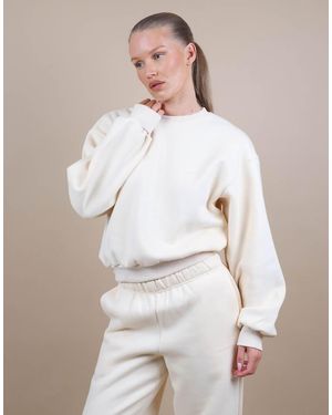 SIMMI Kendall Oversized Cropped Sweatshirt - Natural