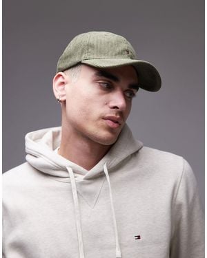 Tommy Hilfiger Flag Logo Cord Cap - Grey