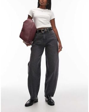 Tommy Hilfiger Vaqueros Negros De Corte Barrel Jeanie De - Azul