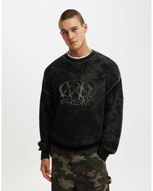 Cotton On Y2K Box Fit Crew Knit - Black