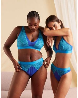 Lemonade Dolls – synergy – slip aus spitze und netzstoff - Blau
