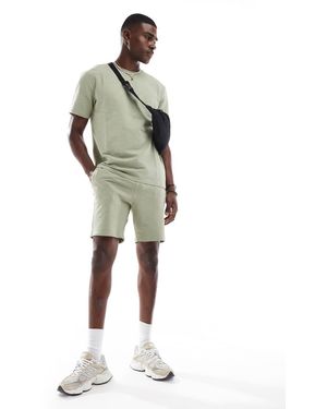 Only & Sons Short Met Wafelstructuur - Groen