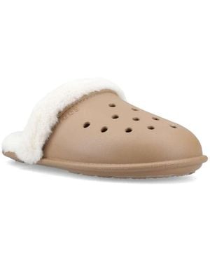 Crocs™ Classic Fuzz Scuff - Brown