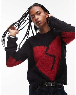 AllSaints Luvheart Crew Jumper - Red
