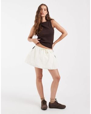 ASOS Techy Side Stripe Micro Mini Skirt - White