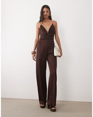 Mango Tuta Jumpsuit Sartoriale Senza Maniche Con Scollo A V - Neutro
