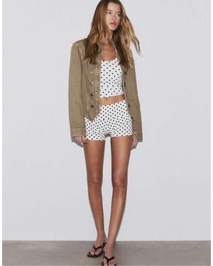 Stradivarius Mini Shorts With Elasticated Waistband - Black