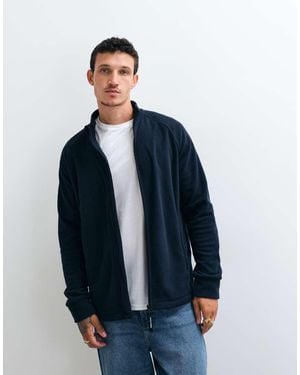 Jack & Jones Zip Up Fleece Jacket - Blue